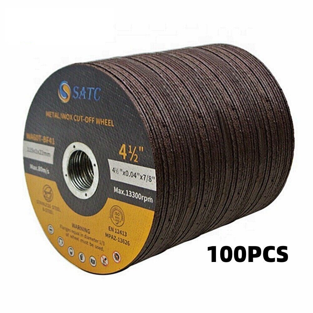 200 PCS 4-1/2" x .040" x 7/8" Cutting Discs Metal Stainless Steel Cut-Off Wheels