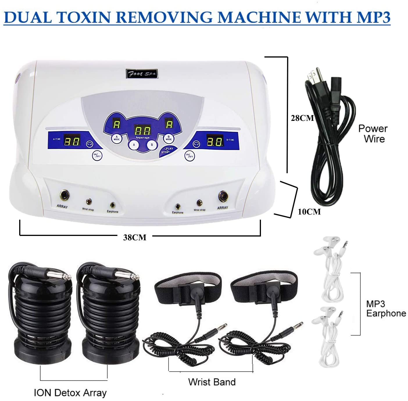 A/B Mode Cell Spa Fir Belt Chi Ionic Ion Detox Machine Foot Bath Aqua Cleanse