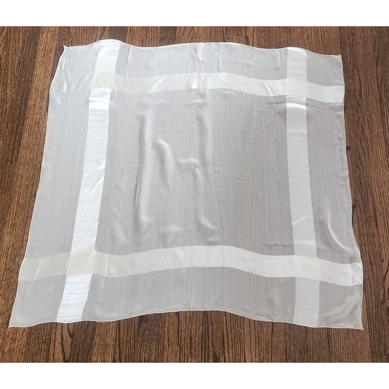 VTG 50s Christian Dior COLIFICHETS Scarf Cream Silk Square Rare Museum Archive