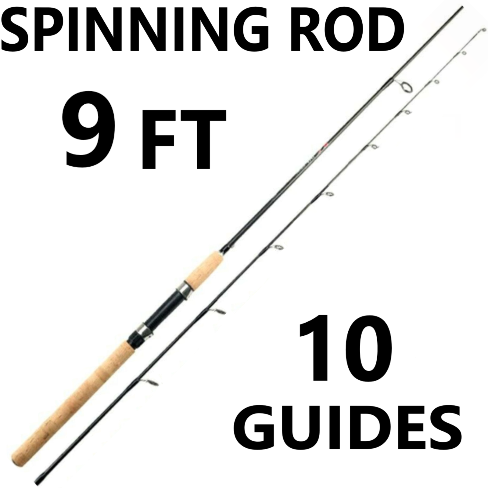 Fishing Spinning Rod Carbon Fiber Portable Medium Fast Lightweight 6f 7f 8f 9f
