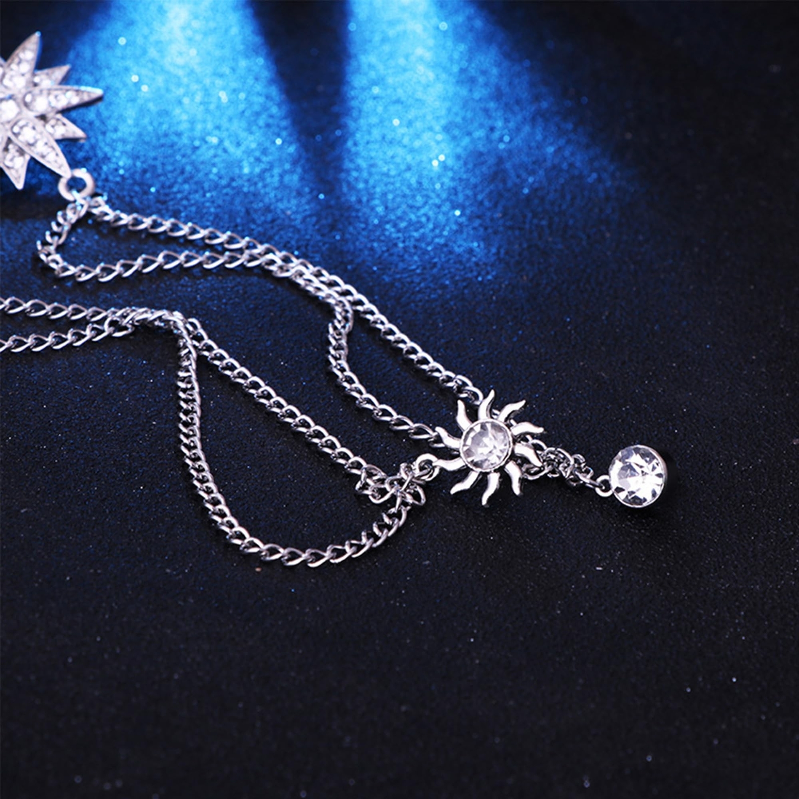 Rhinestone Star Brooch Pin for Women Men Dainty Gold Plated Crystal CZ Snowfl...