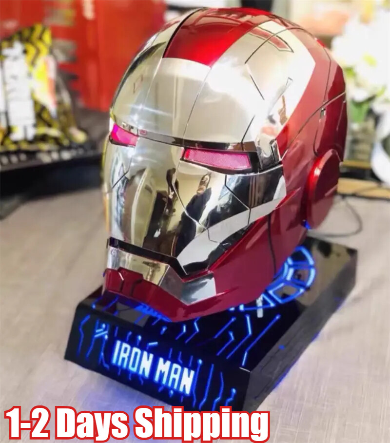US! 1:1 Autoking Iron Man MK5 Helmet Mask Wearable Voice-control Transform Mask