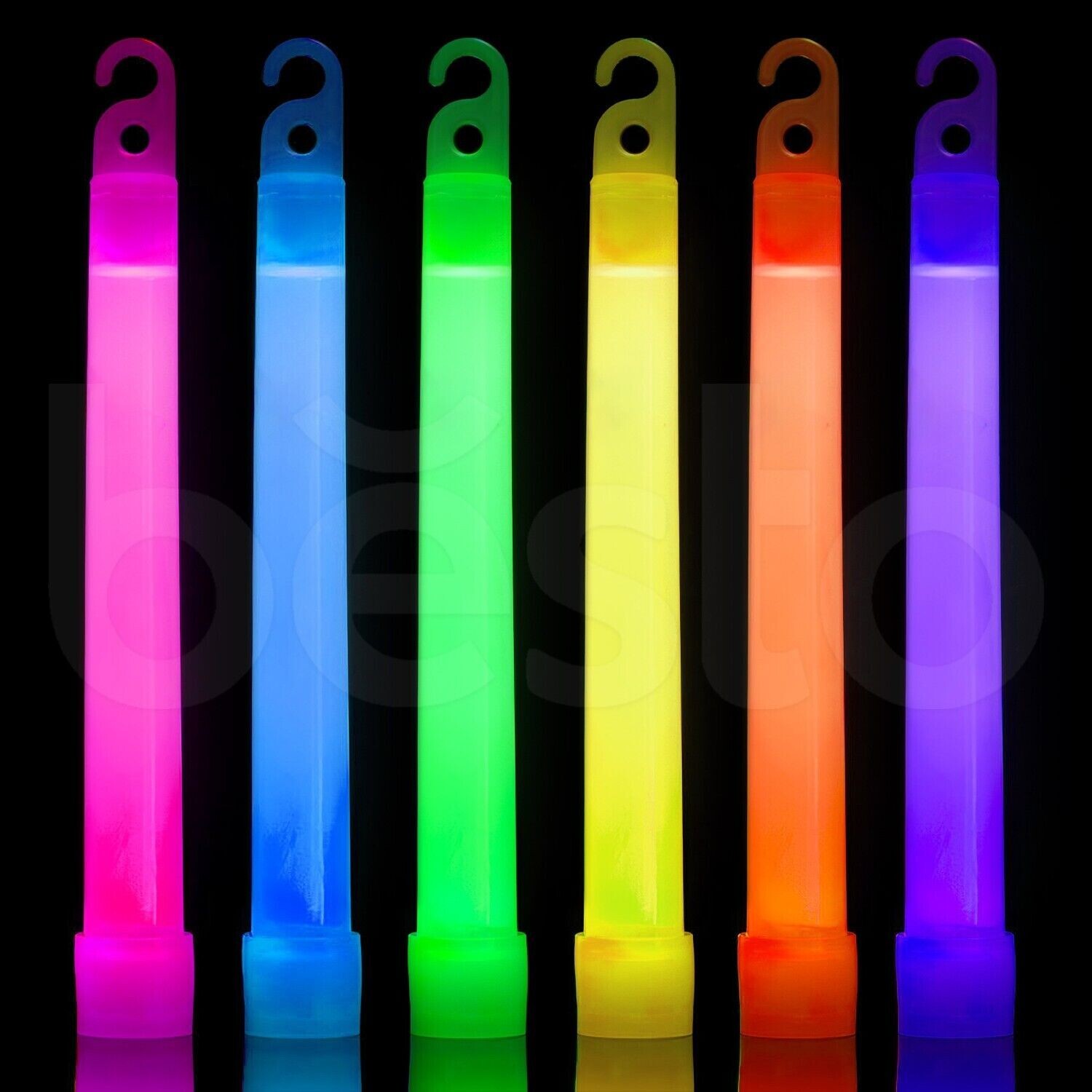 25 x Premium Glow Sticks 6inch Long Light Up Sticks Party Safety Light