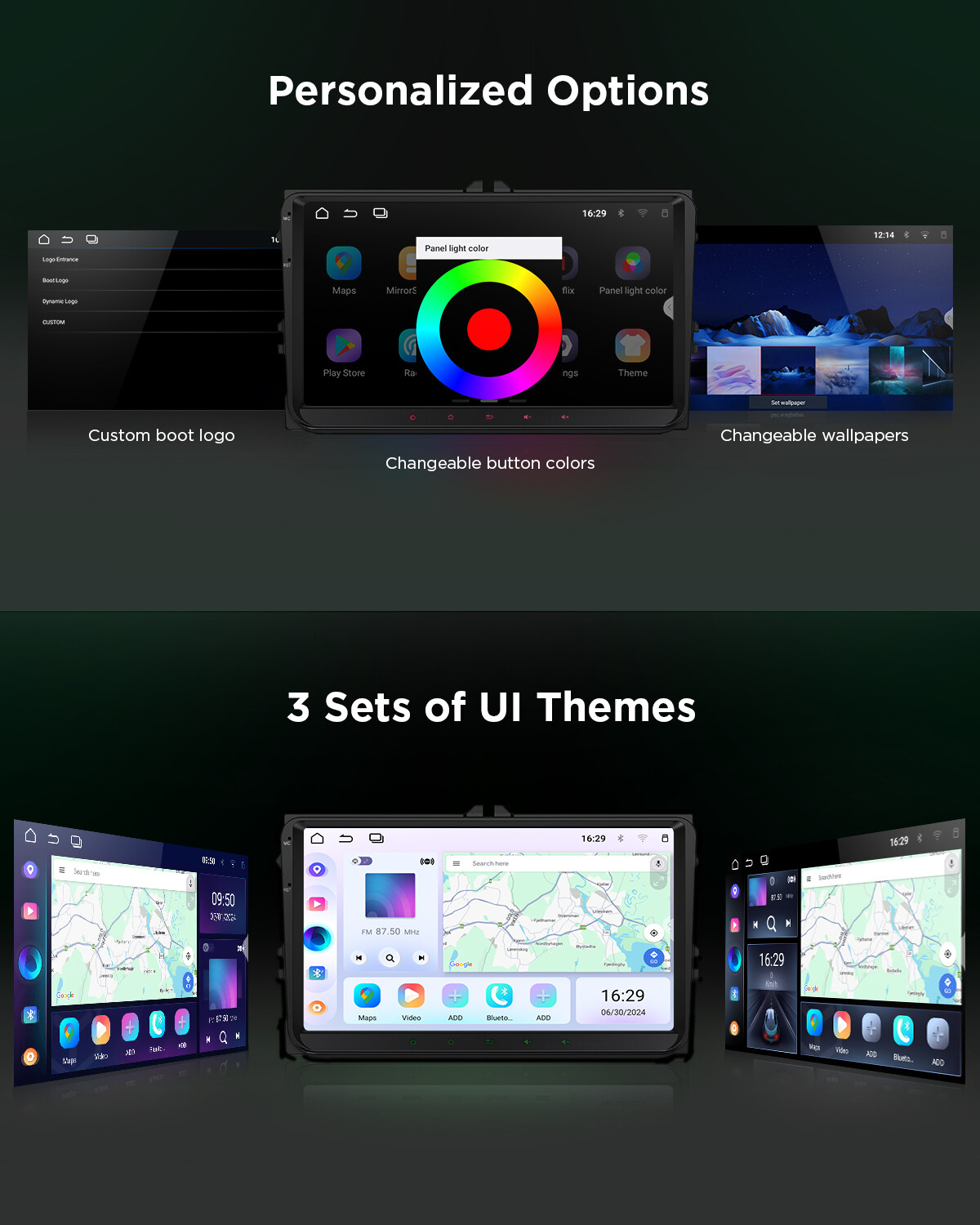 For VW Golf Tiguan Touran Passat Android 13 Car GPS Sat Nav Radio Stereo CarPlay