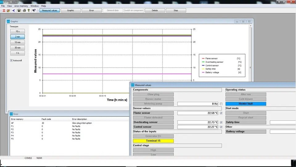 Eberspacher Webasto COMBINED DIAGNOSTICS Interface Cable Automotive Heaters