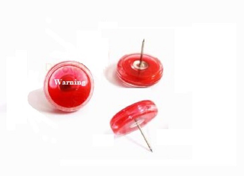 400 pcs EAS Security Ink Tag Converter Pin with Red Warning