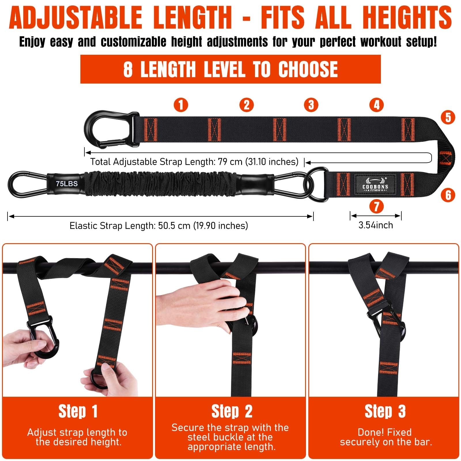 Pull Up Assistance Bands, 300lbs Heavy Duty Resistance Bands for Pull Ups wit...