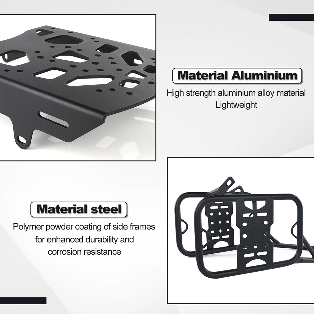 Fit For HONDA CRF250L 2012-2020 Rear Luggage Rack & Side Carrier Pannier Rack