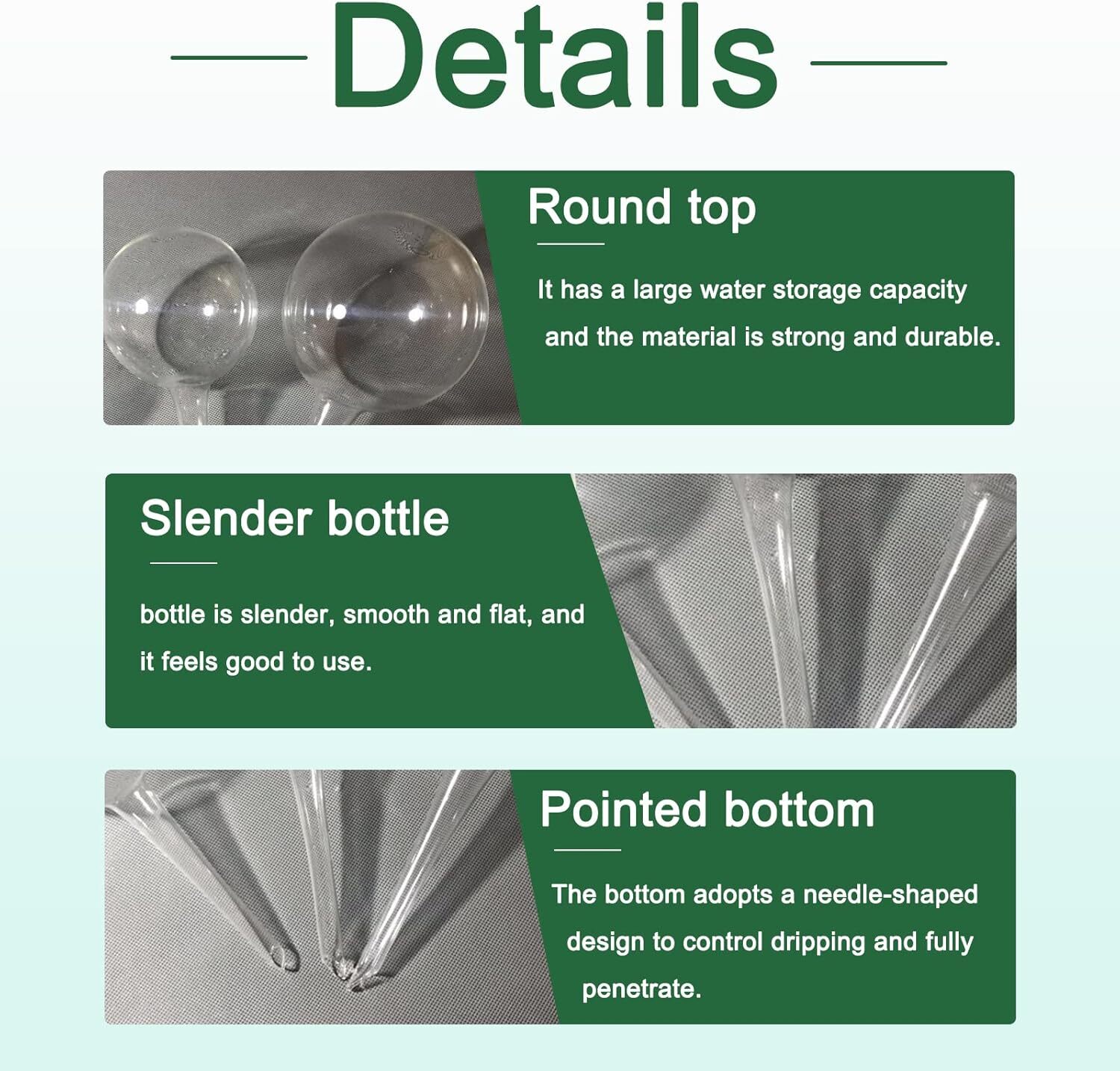 8 Pcs Clear Plant Watering Globes,Plastic Self-Watering Bulbs,Automatic Watering