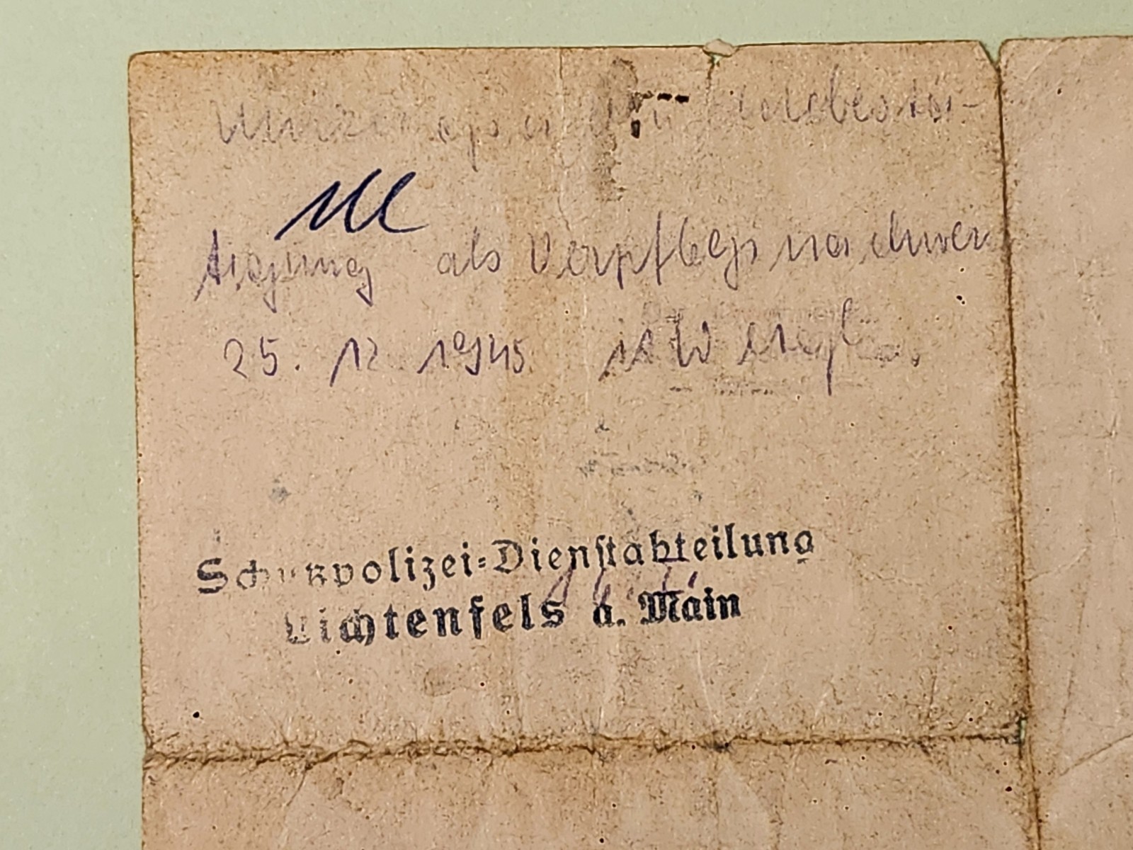 WW2 Germany Air Force POW Certificate of Discharge 1945 Used