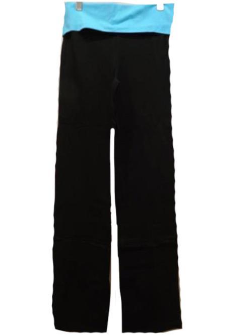 New Yoga Pants Womens Athletic Foldover Stretch Gym Casual Comfy Lounge S-M-L