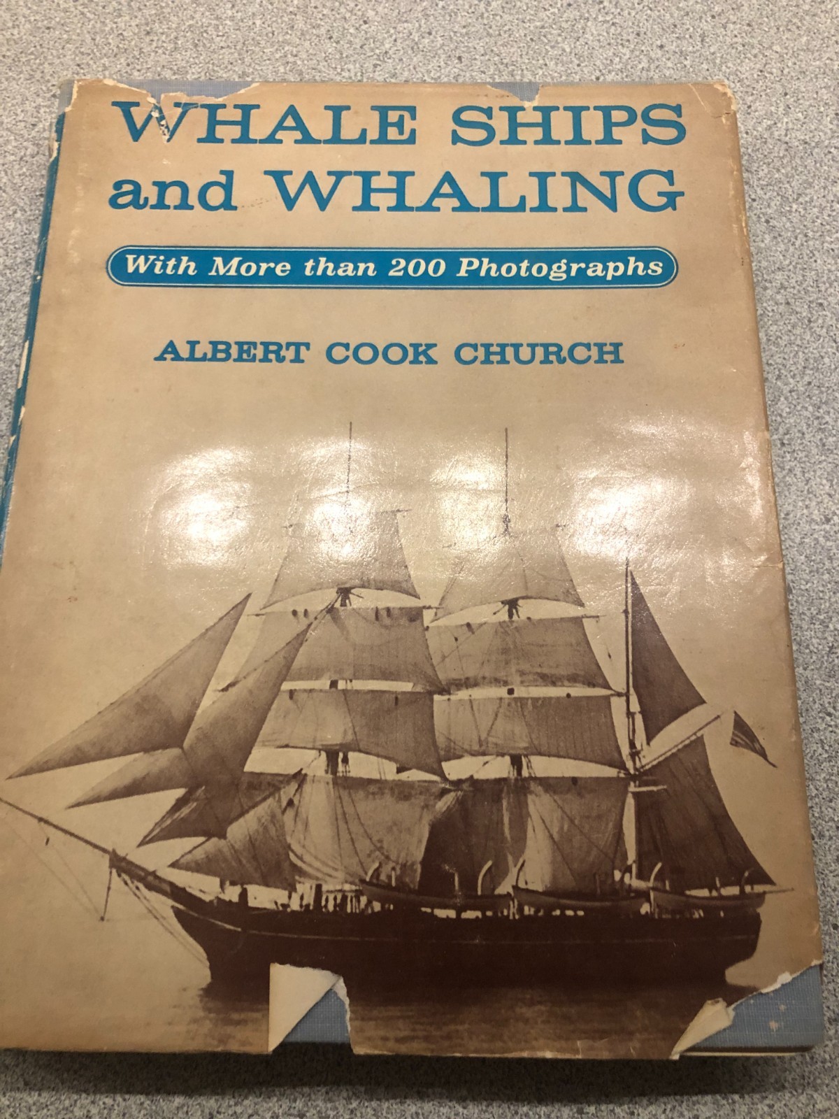 Vintage Whale Ships And Whaling By Albert Cook Church 1st EDITION! Original 1938