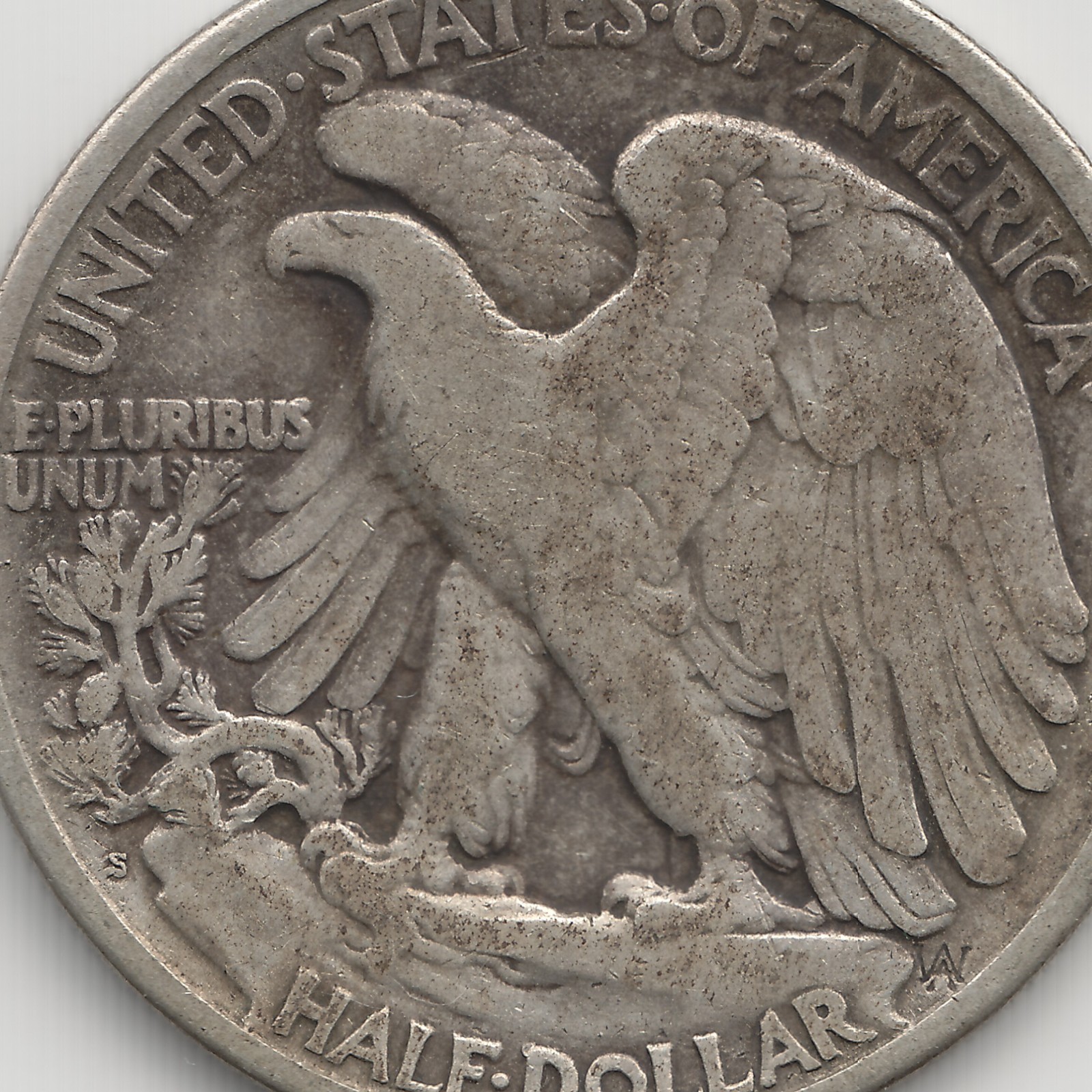 1920 S Walking Liberty Half Dollar, F-VF