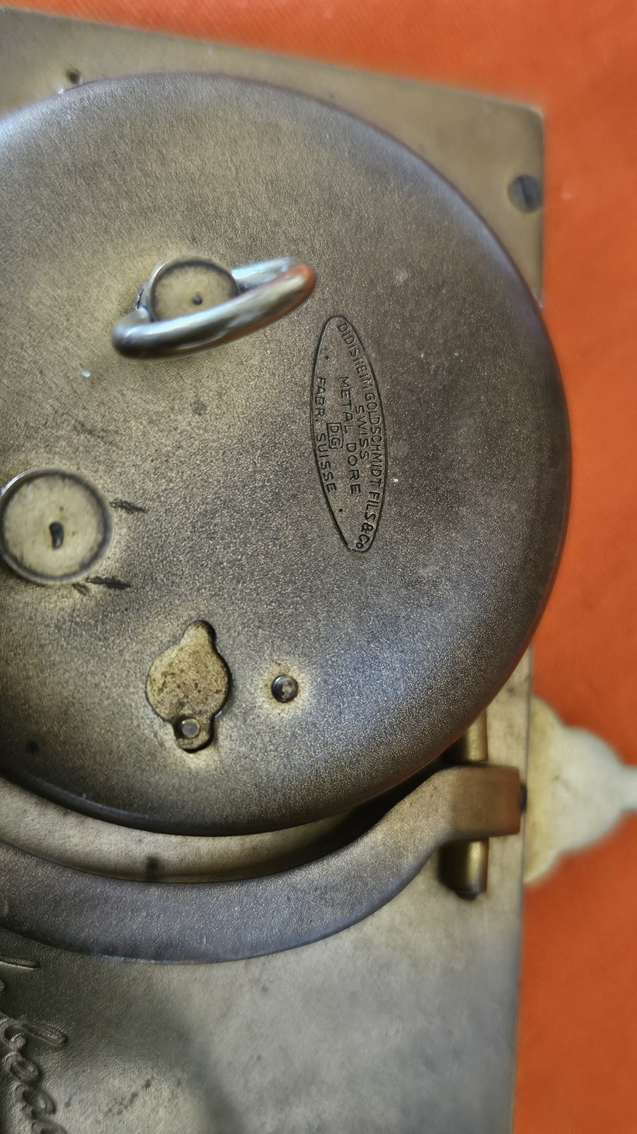 Vintage Mini Art Desk Clock Wind Mill Animated Didisheim Goldschmid Fils Working