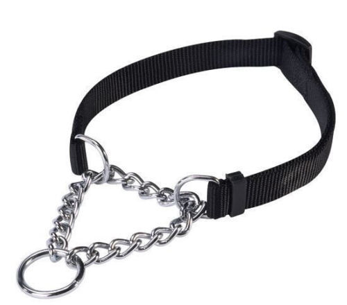 Guardian Gear Dog Martingale Chain Nylon Collar Adjustable Small Medium Large