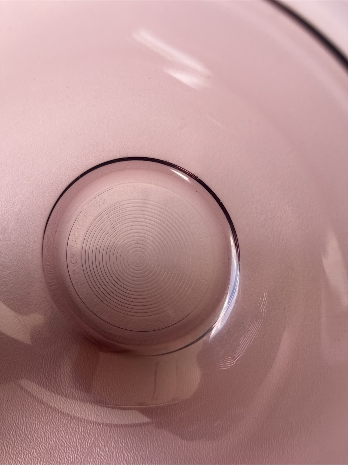 Vintage PYREX Cranberry Glass Mixing/Nesting Bowl # 322 1 Qt 7” Round USA Made