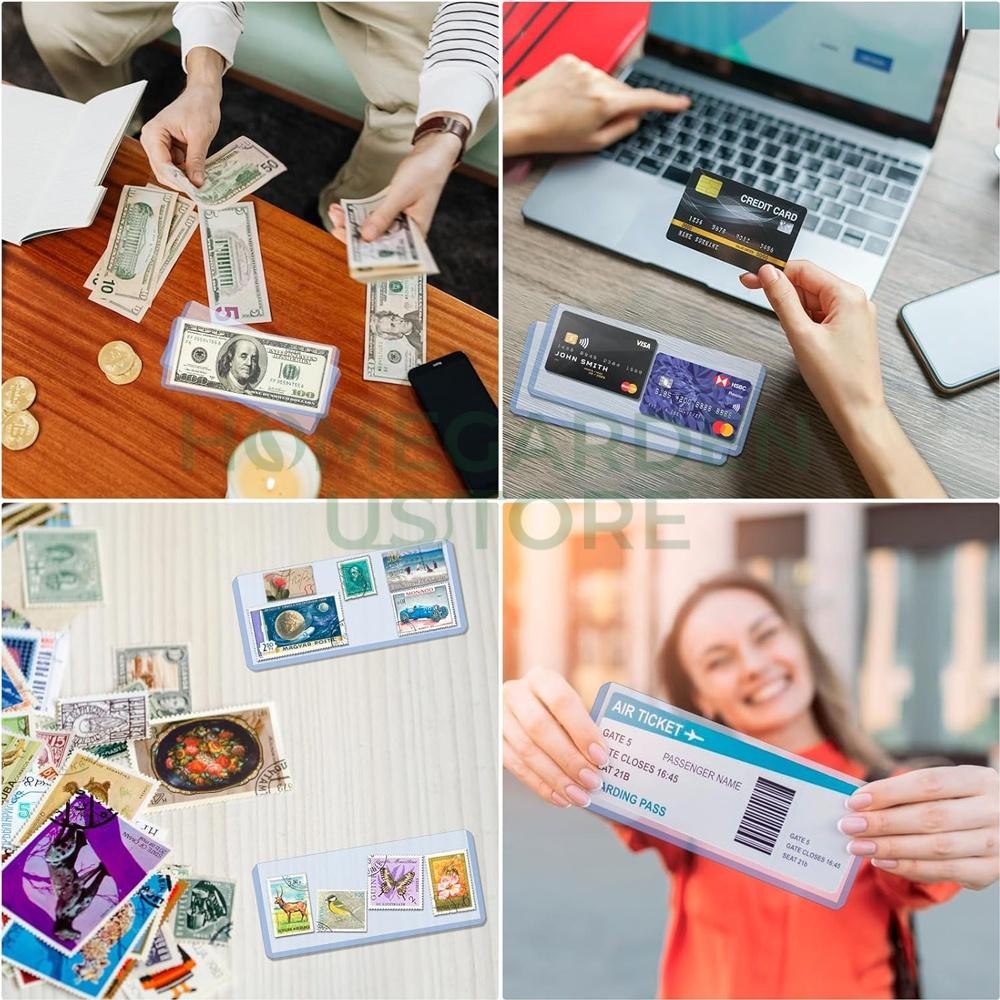 (50) CURRENCY HOLDERS Semi Rigid REGULAR Vinyl Sleeves for Banknotes Dollar Bill