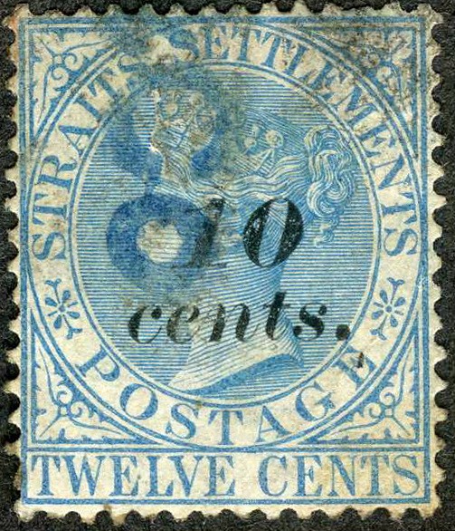 Strait Settlements 1880 Queen Victoria New Value Used (SC# 34)