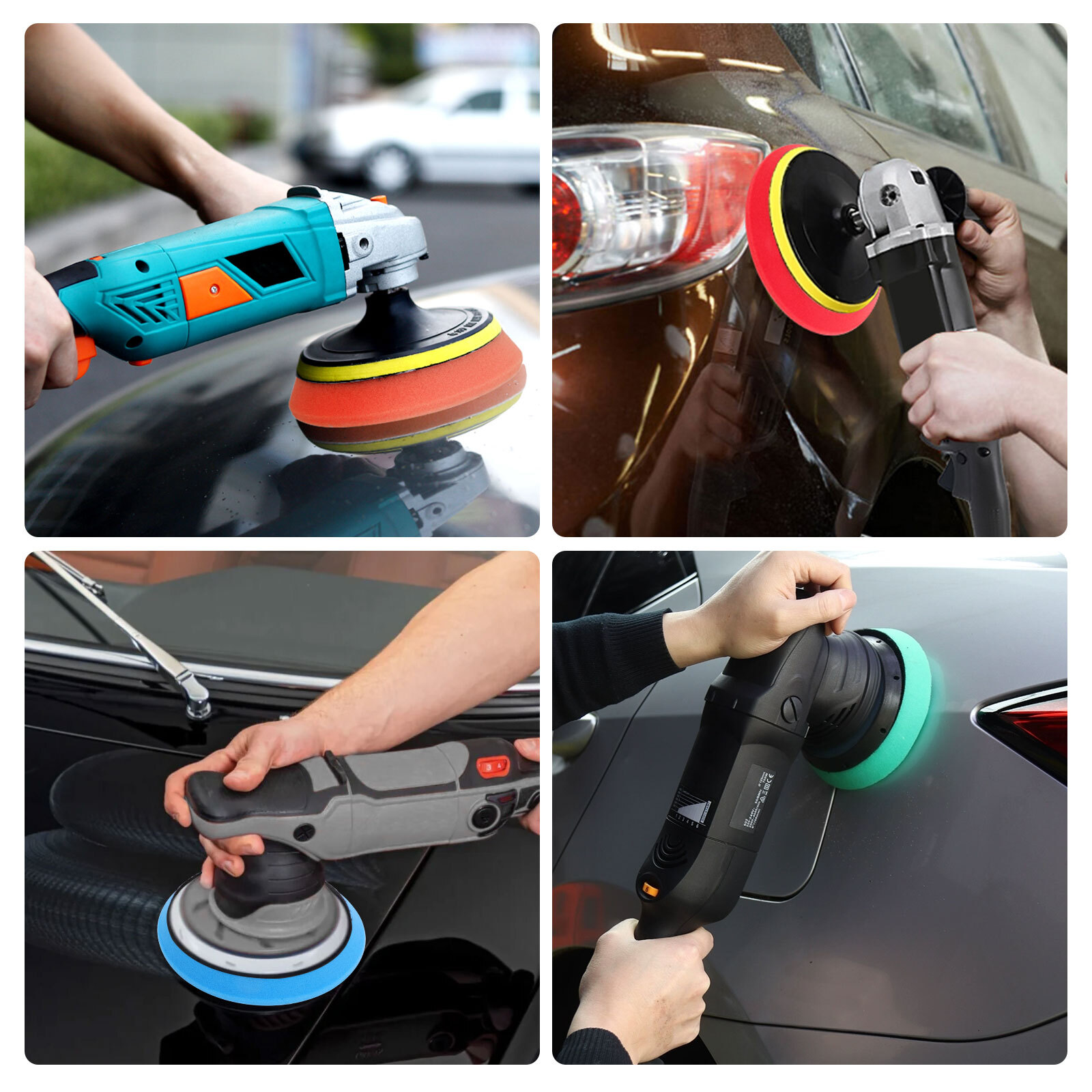 5x Polishing Pads 6" Sponge Buffer Polisher Pads for Car Compounding, Waxing