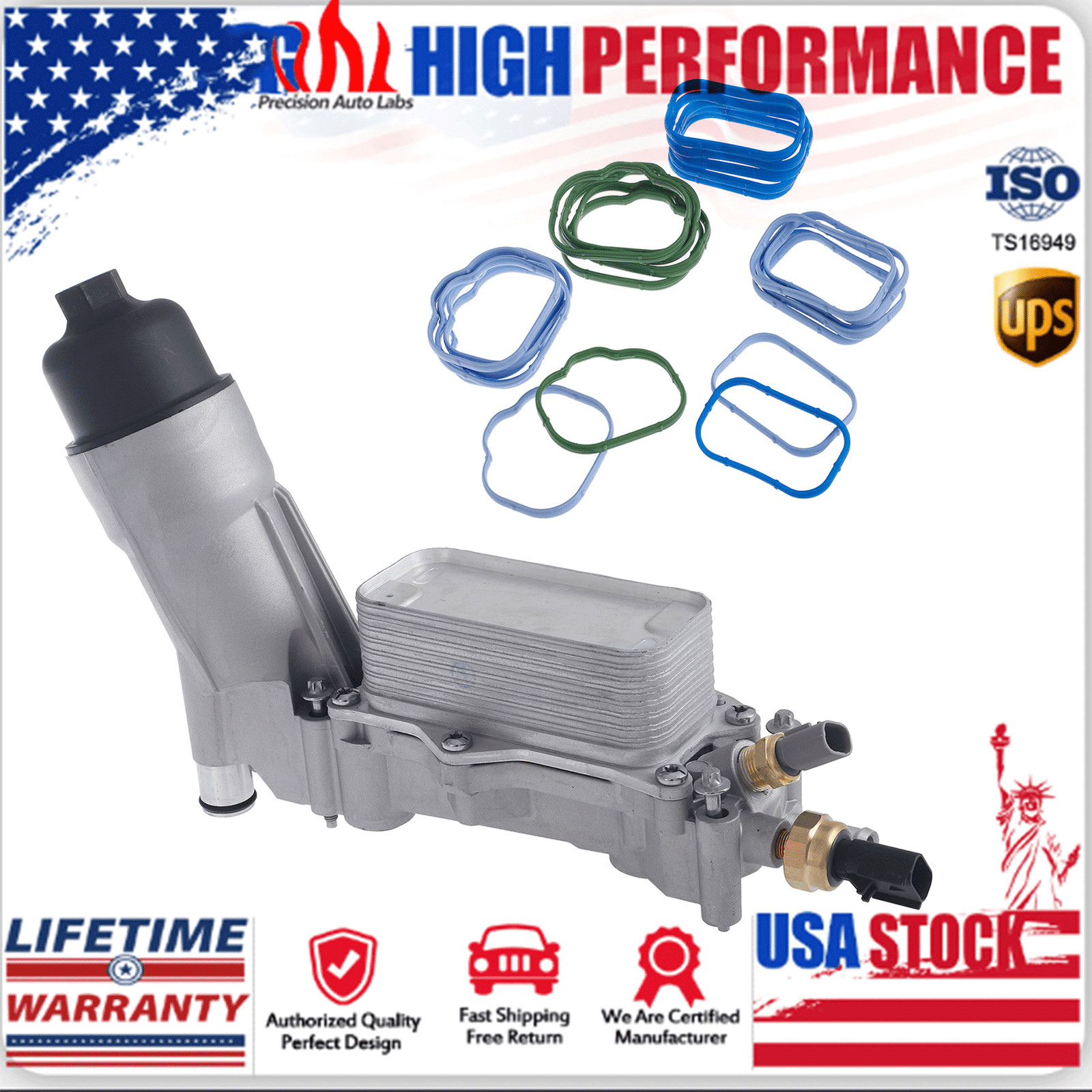 Engine Oil Cooler Filter Housing Assembly For Dodge Jeep 3.6L 5184294AE 2011-22