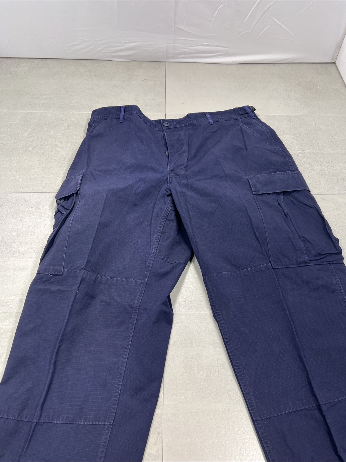USCG Coast Guard Pants Sz Large Reg Blue Operational Trousers Dress Ripstop USGI