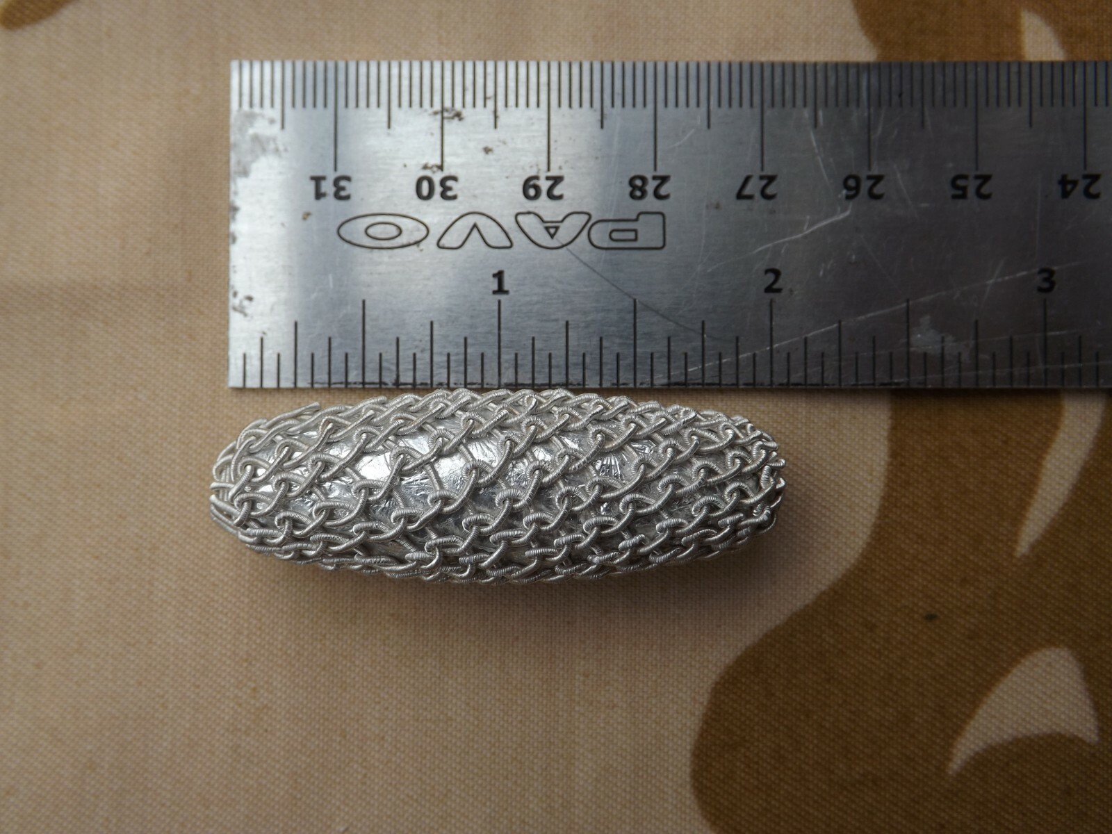 British Army Silver netted Olivettes Toggles for Victorian Hussar Officer tunics