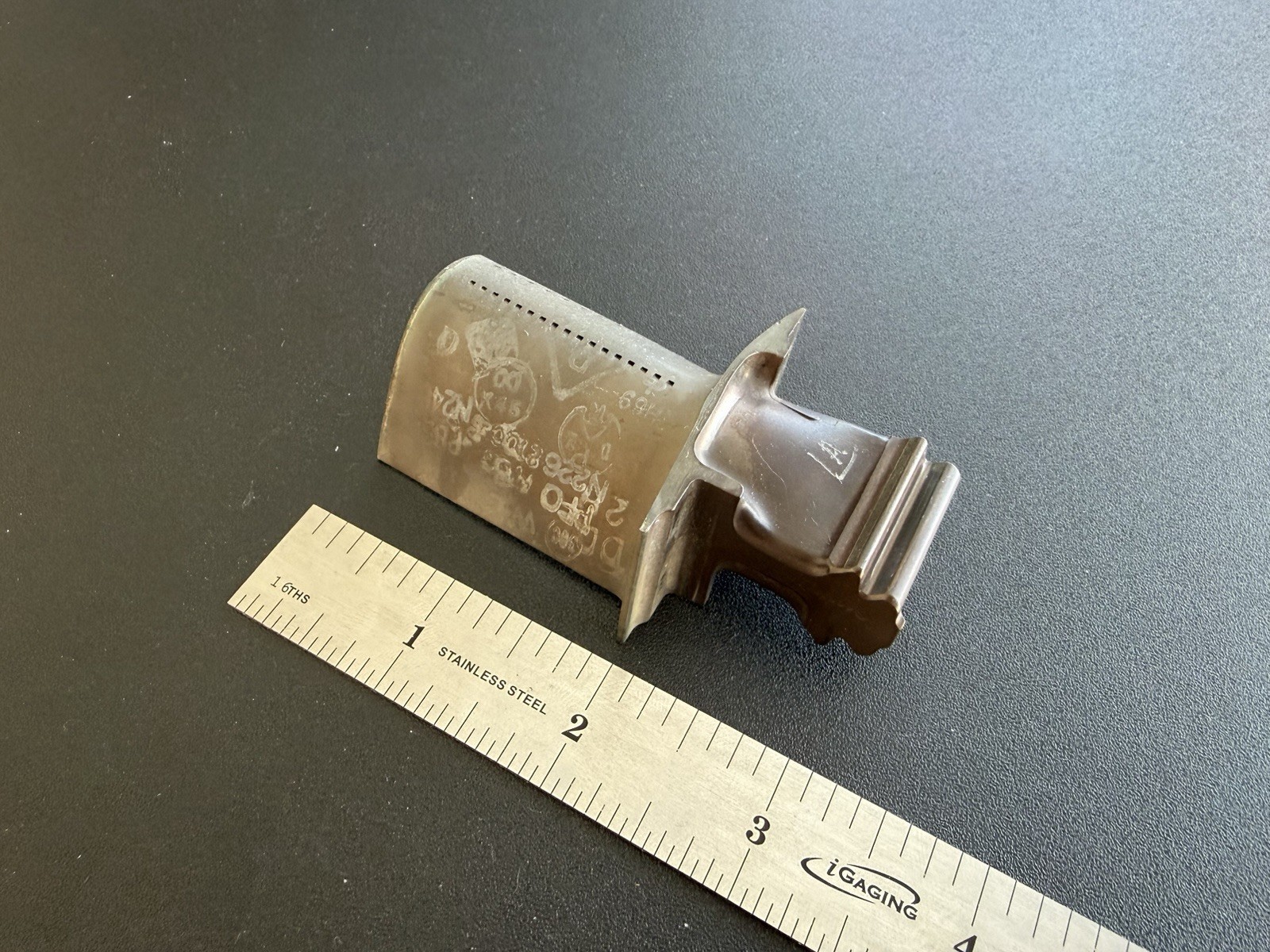 F-16 Viper Nickel Single Crystal Jet Turbine Engine Blade.  USAF Hot Section