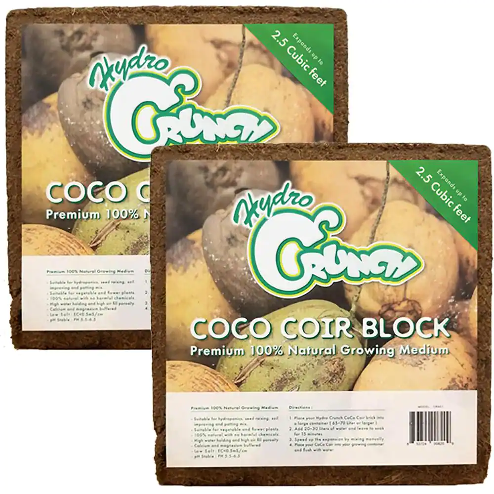 Coco Coir Block 2.5cu ft. 15 gal. 2 Pack Soil Enhancer Amendment Organic Peat