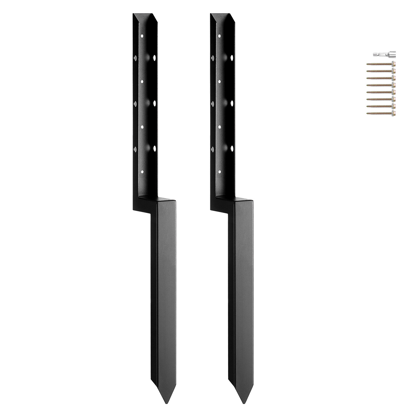 Fence Post Anchor Repair Kit 2 Pack Inner 2” x2” Support Stakes Spike