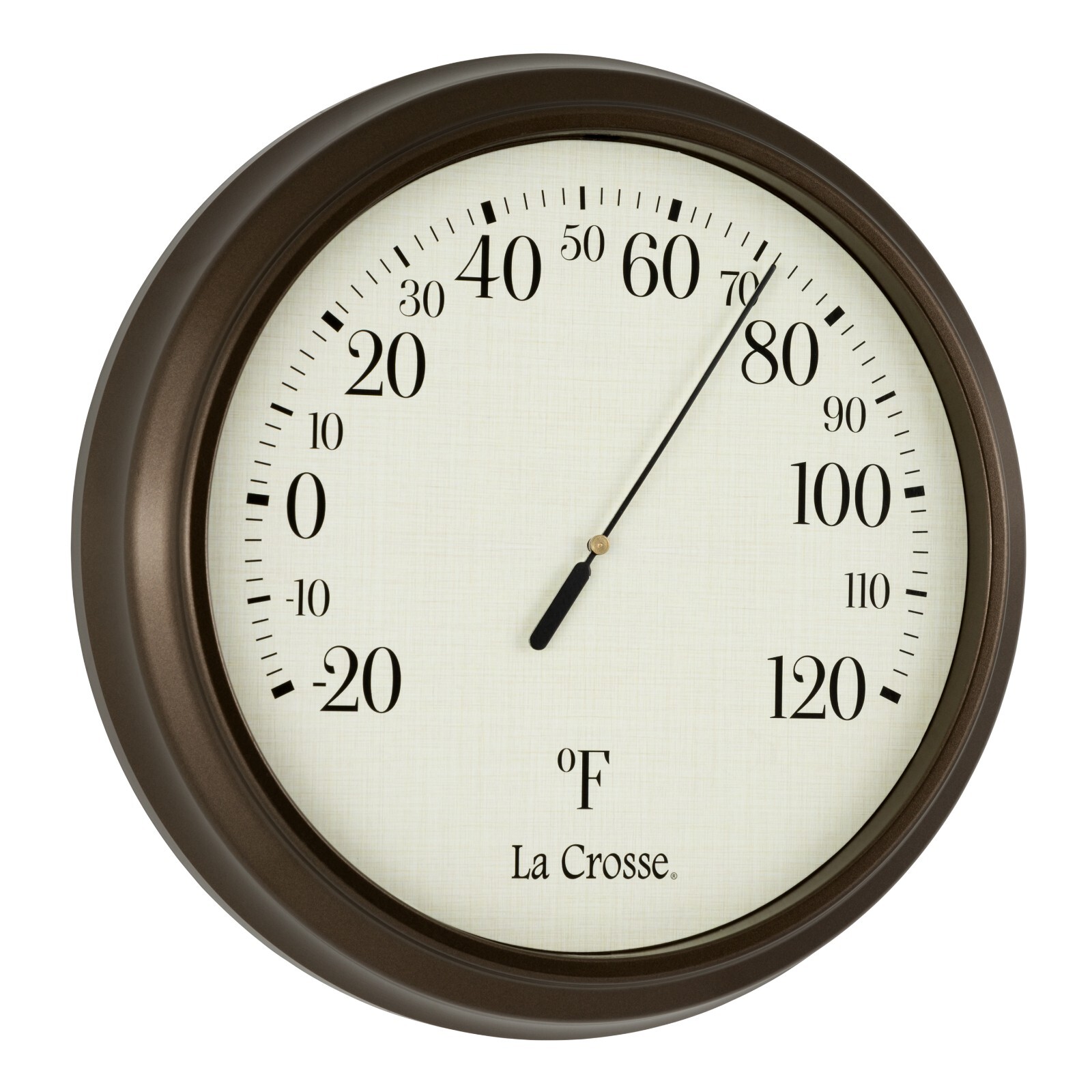 104-108 La Crosse 8" Round Indoor/Outdoor Dial Thermometer