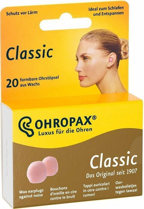 2x20 Ohropax @ Wax Moldable Ear Plugs Against Noise Sleep SINCE 1907 @ 2x20=40