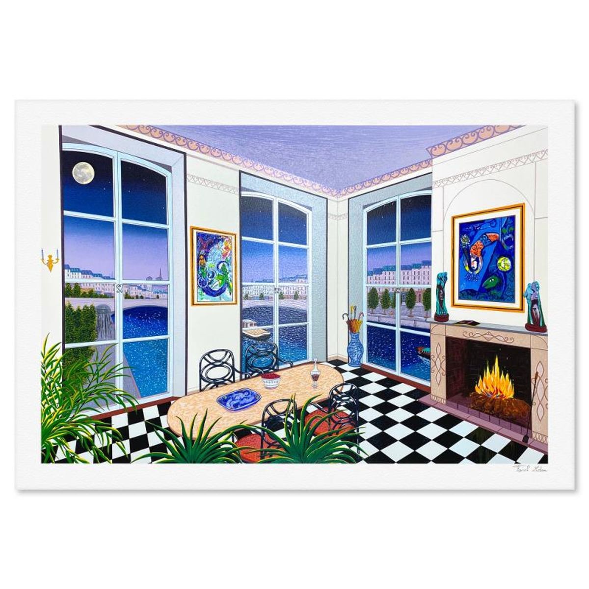 Fanch Ledan, "Chagall in Paris" Limited Edition Serigraph, AP Numbered and Hand