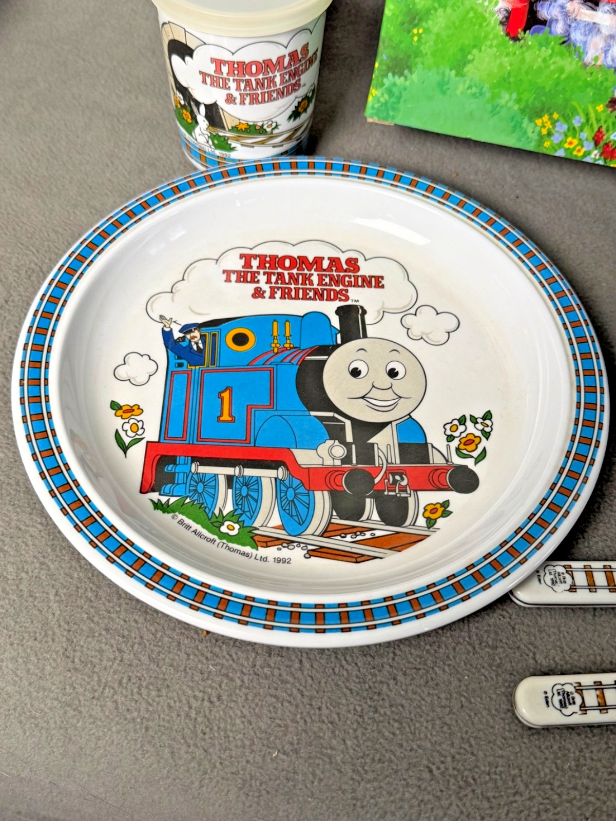 Eden Thomas The Tank Engine & Friends Melamine Dinnerware Set & Silverware 1992