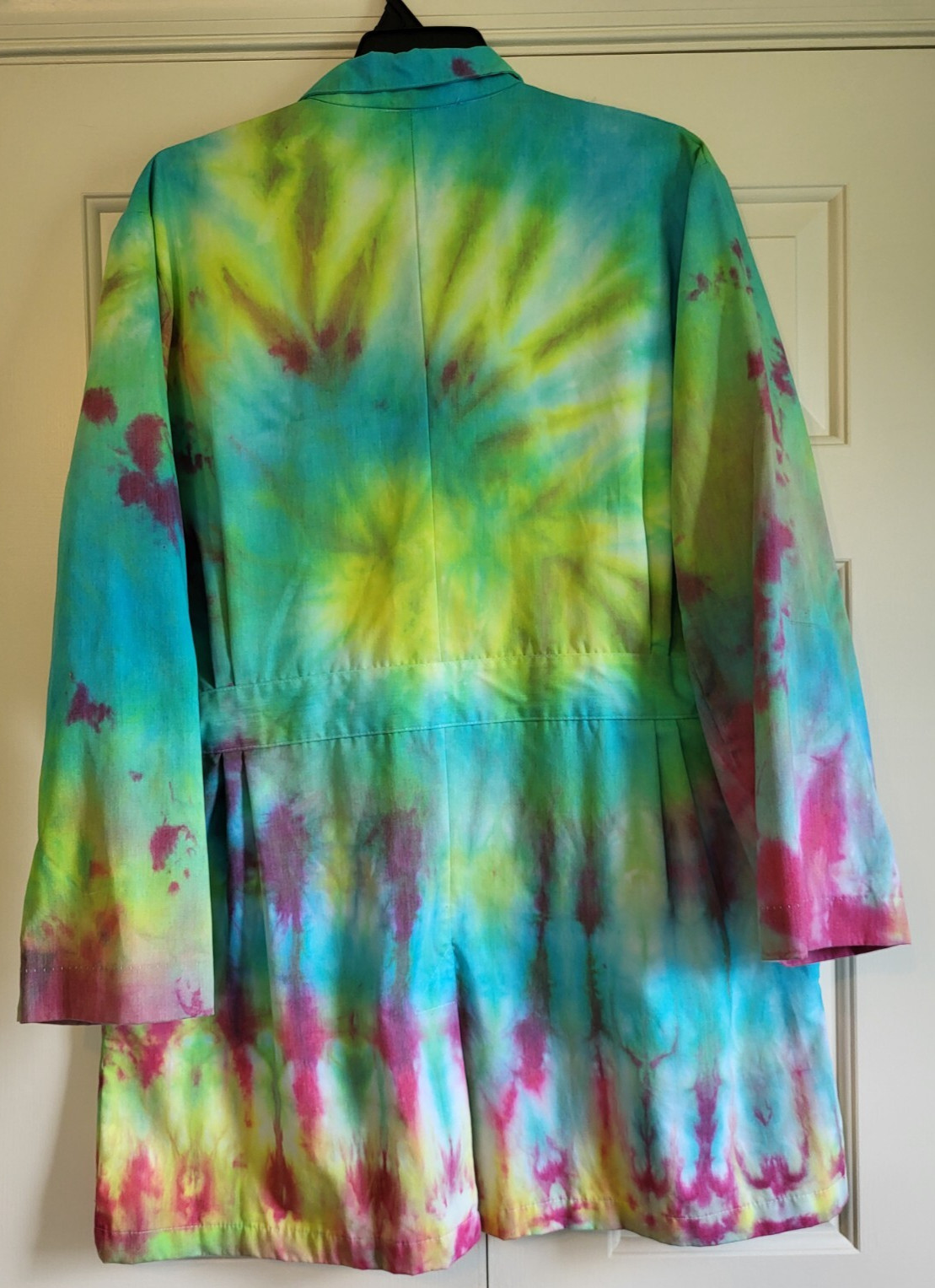 SALE Quality Landau Tye Dye Lab Coat Men's Large Sz 48 65% Polyester 35% Cotton