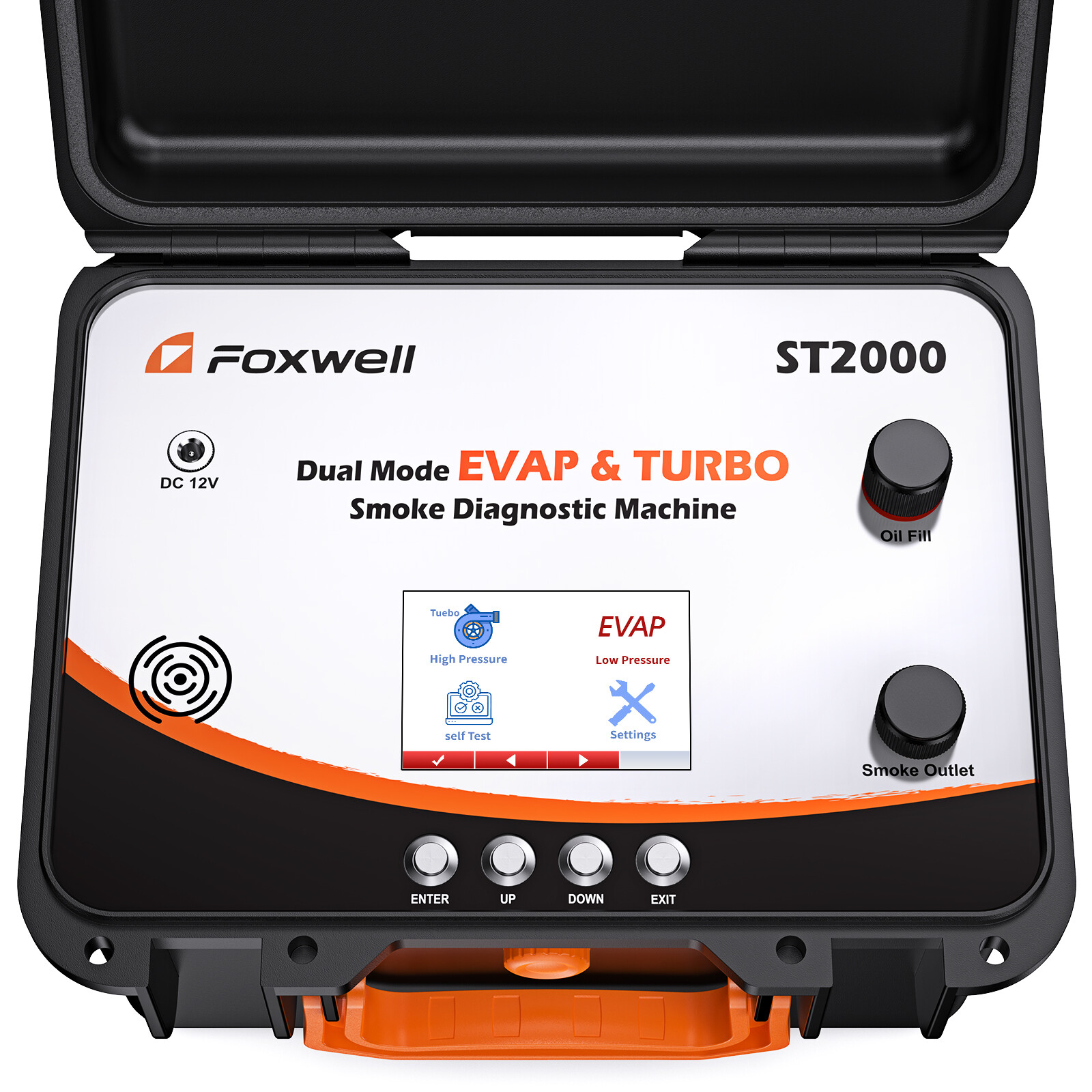 FOXWELL ST2000 Auto EVAP Turbo Leak Detector Smoke Machine with 4" LCD Screen