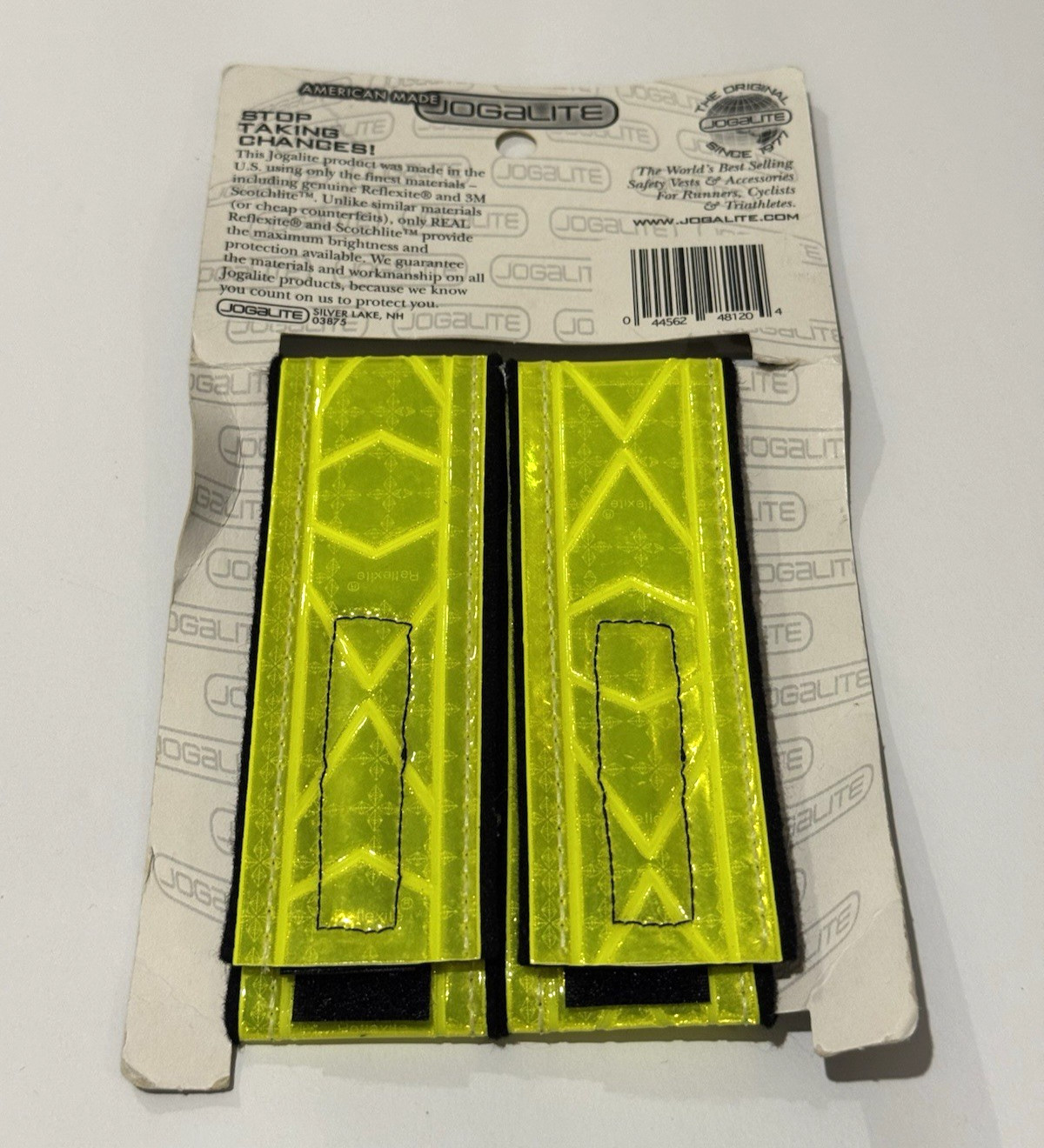 Jogalite Reflective Leg Bands Workout Walking Safety Yellow Work USA NEW READ