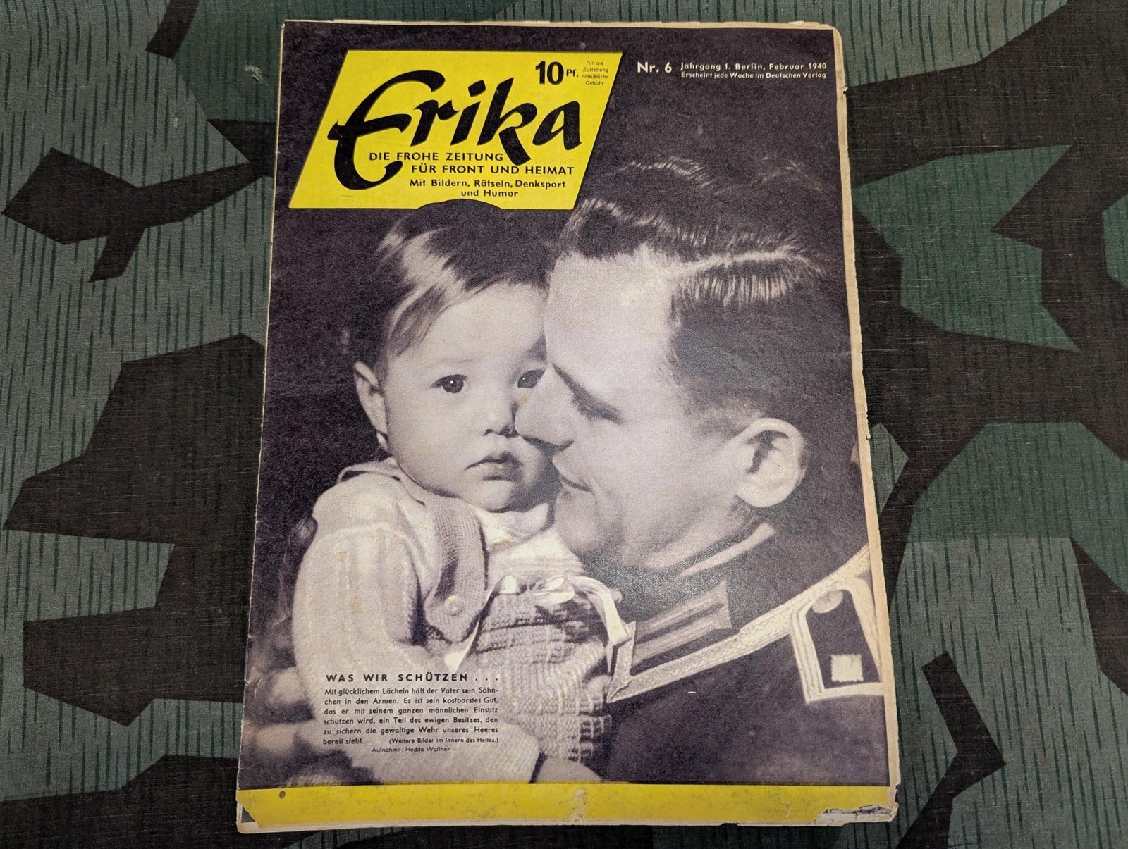 Vintage WWII German Erika Magazine February 1940 (Nr. 6) 1940s Soldiers Front