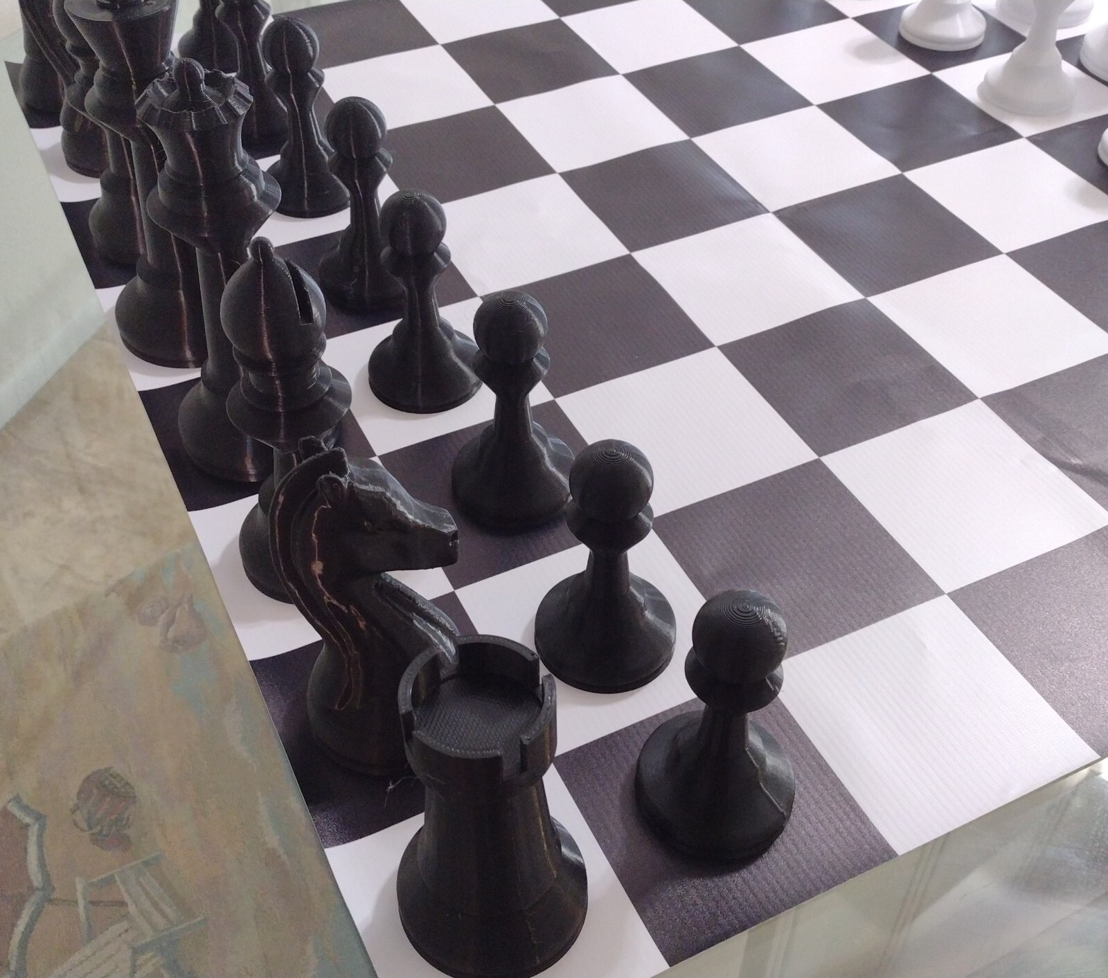 Giant 8 Inch High Chess Set With 8-1/2" High Kings Indoor Outdoor