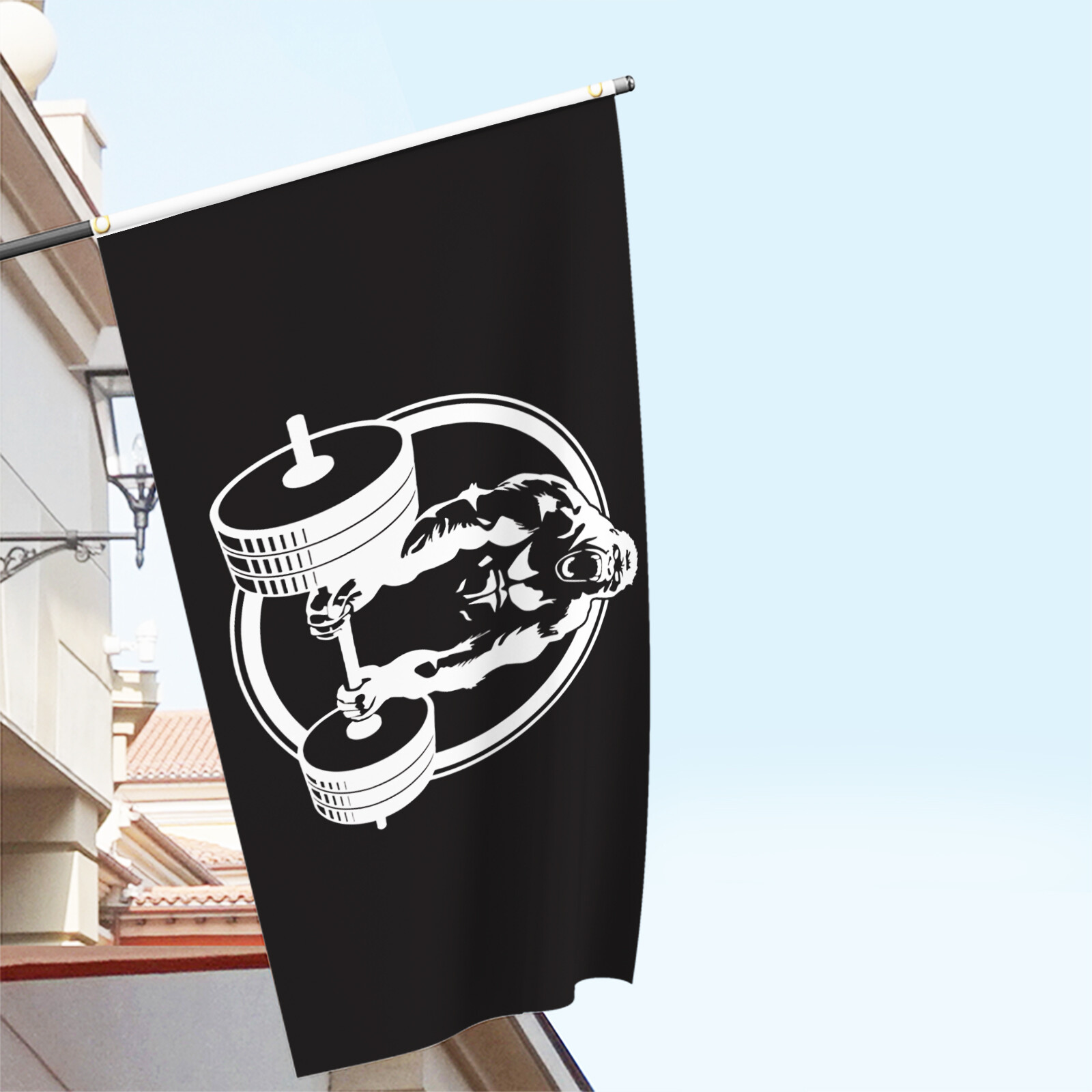 Fitness Banner Flag 3x5ft Sign Poster Home Gorilla Gym Garage Workout Equipment