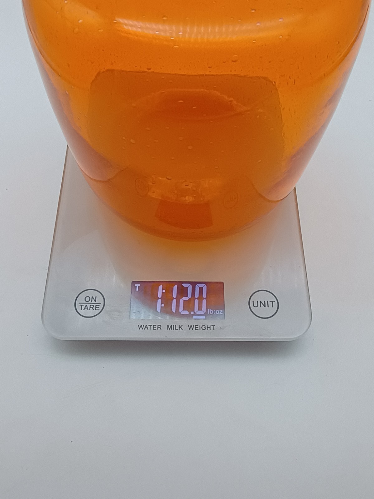 Beautiful Hand blown Art Glass Orange Tangerine Vase with Bubble's 7"H 5"W