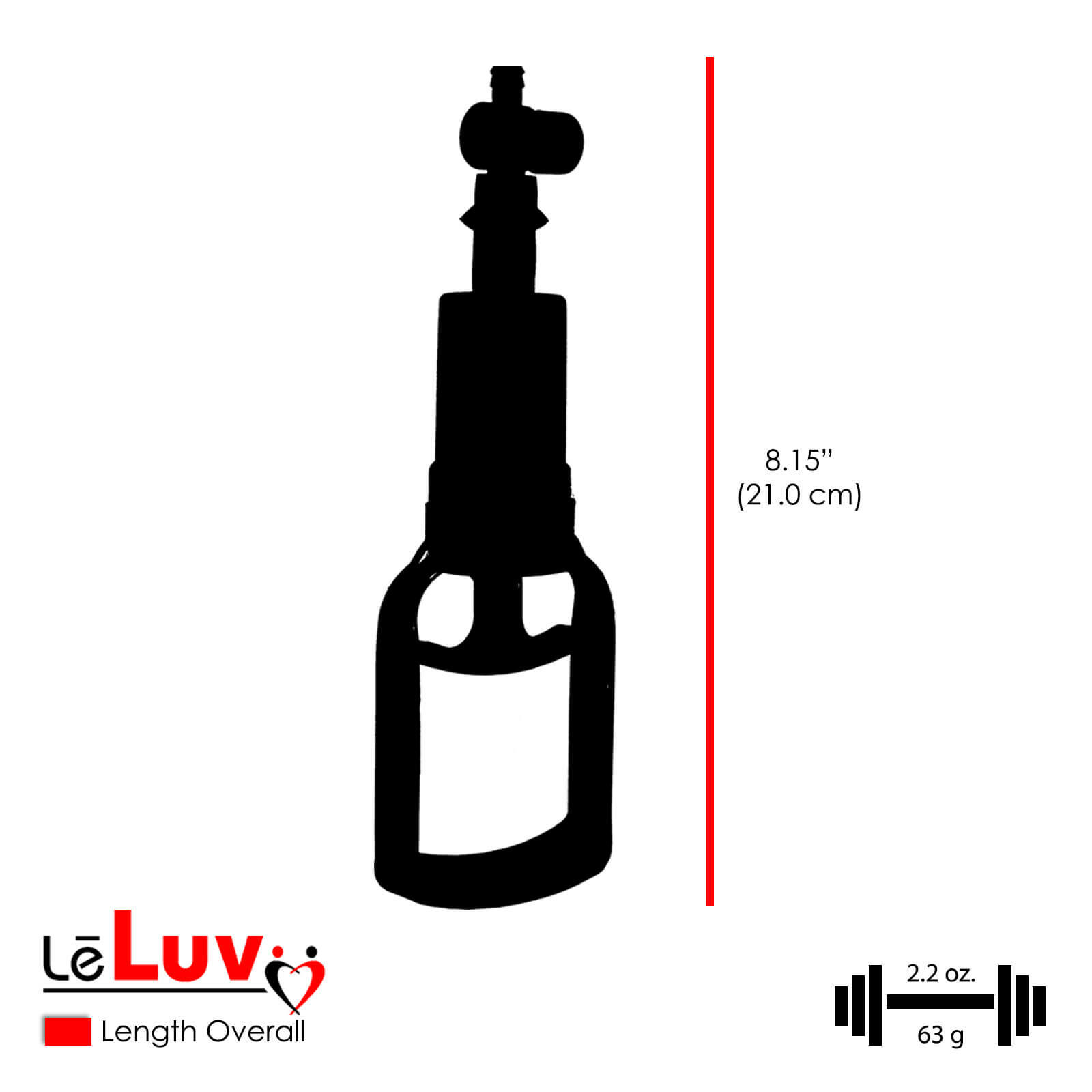 LeLuv Penis Pump EasyOp Tgrip Handle BASIC Natural Male Enhancement | No Sleeve