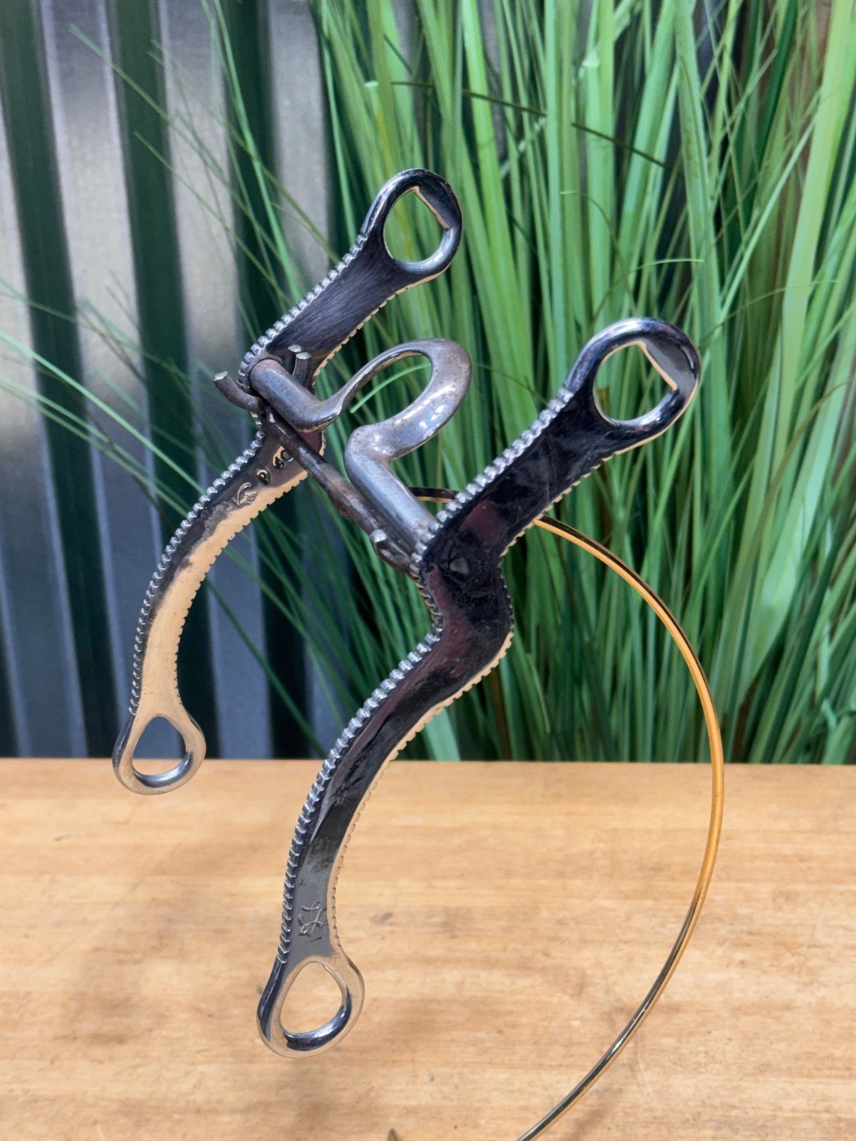 Vintage LES VOGT P408 Frog Port Western Show Horse Bit ~ 5"