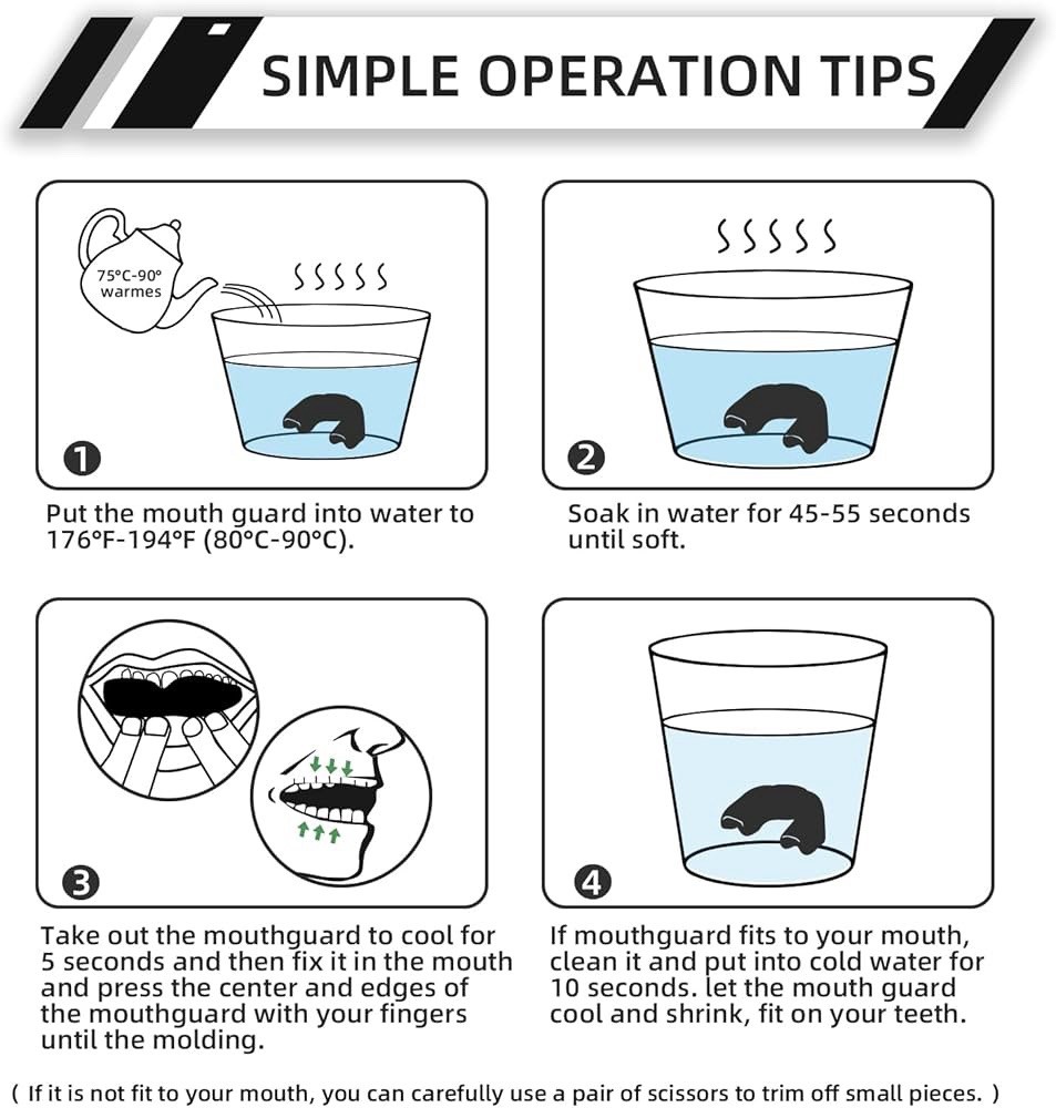 5 Pack Kids Youth Mouth Guard for Sports with Case For Child Teen Sports Under7Y