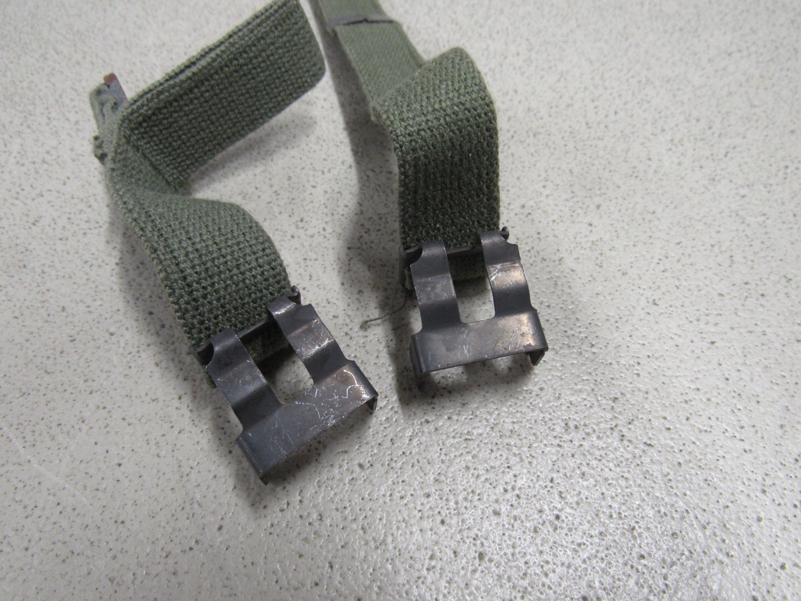 US Vietnam Era M1 Helmet Chinstrap Cotton Webbing OD Green Type 1 UnMarked RUST