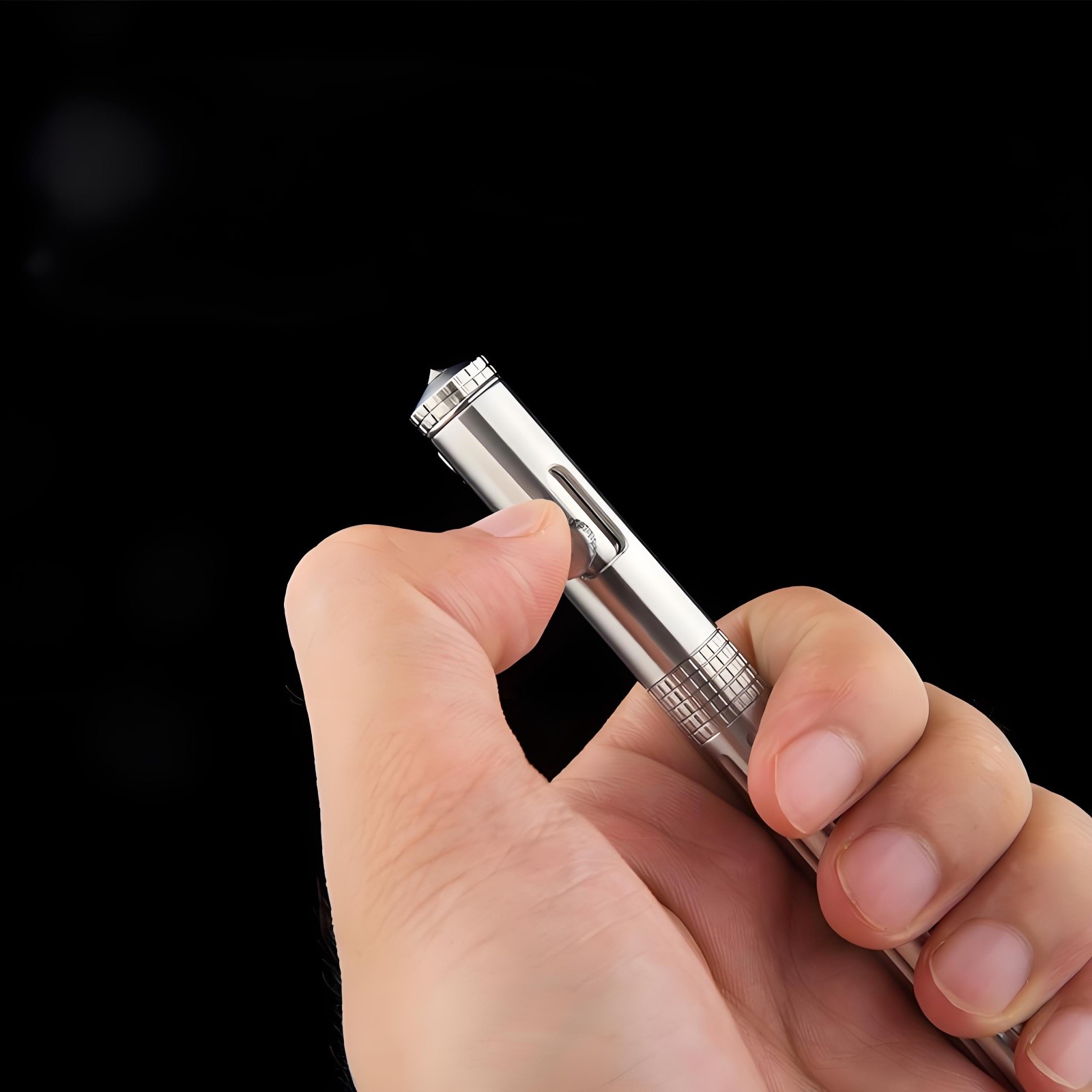 Stainless Steel Bolt Action Ballpoint Tactical Pen Outdoor Pocket EDC Portable