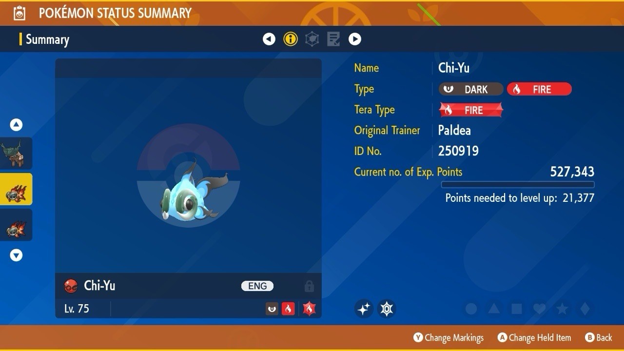 Chi-Yu Shiny Event September 2025 Untouched IV Legit Pokémon Scarlet Violet