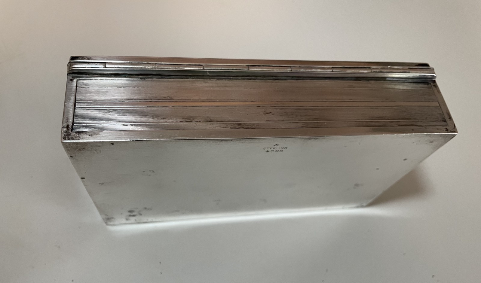 Ahrendt & Kautzman Sterling Silver Box c1920 Gilt Interior Wood Lined