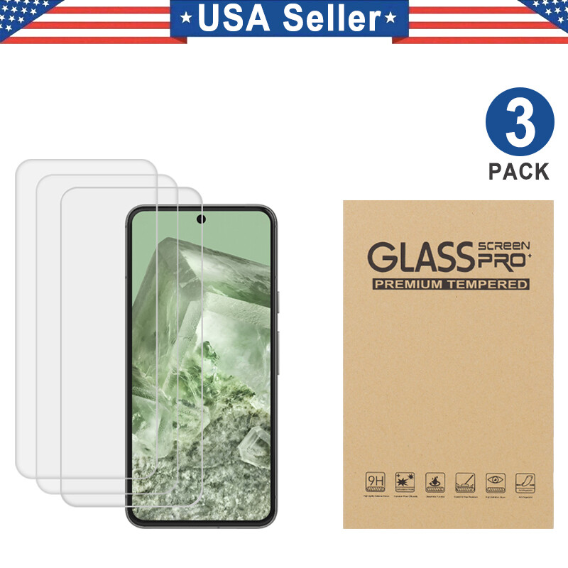3PCS Tempered Glass Screen Protector Google Pixel XL 3 4 5 6 7 7a 8 8 Pro Fold