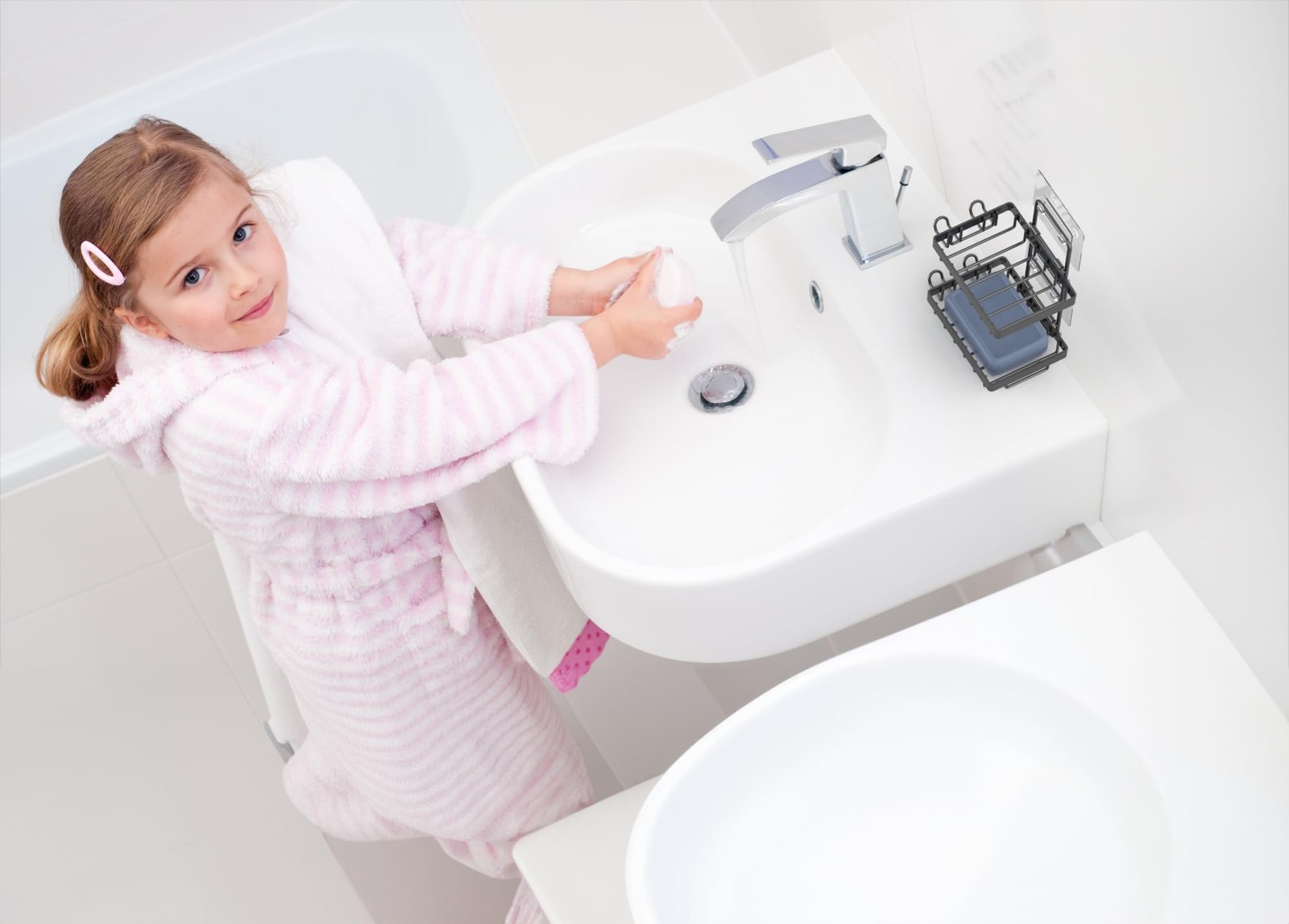 Double Soap Bar Holder for Shower, No Drilling, 304 Stainless Steel, Wall Mounte