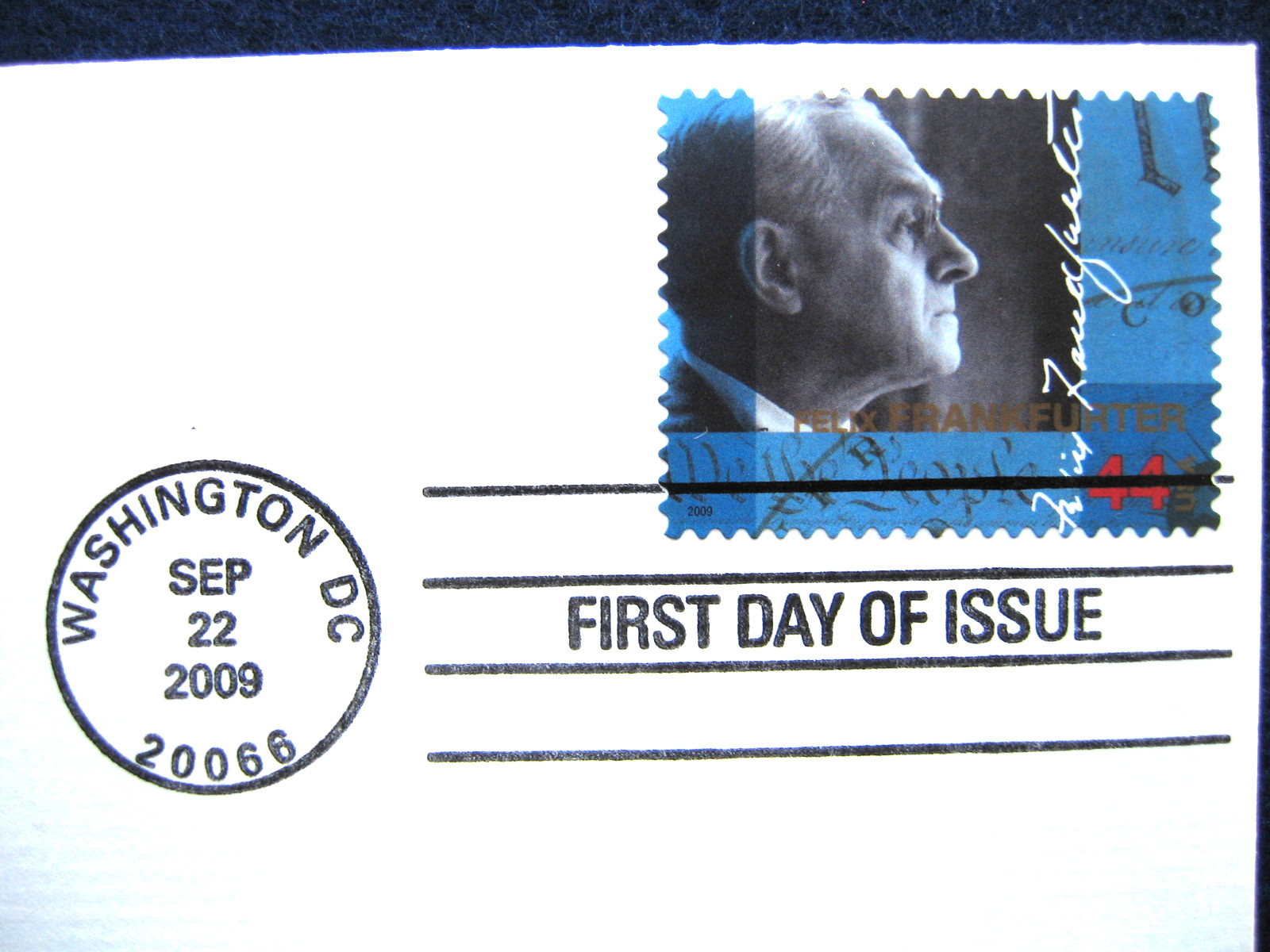 2009 Felix Frankfurter Supreme Court Justice replica Golden Cover Stamp